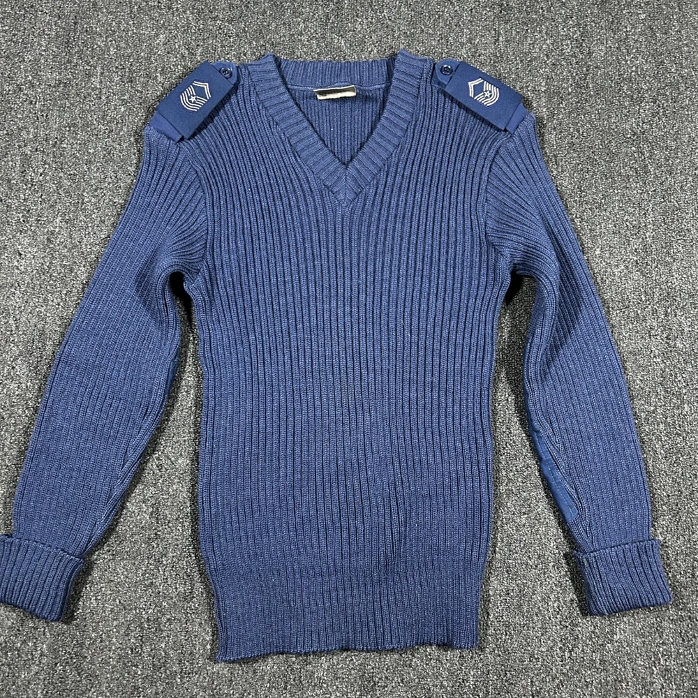 Brigade Quartermasters‎ Woolly Pully Sweater Mens 42 Blue Excellent USAF England